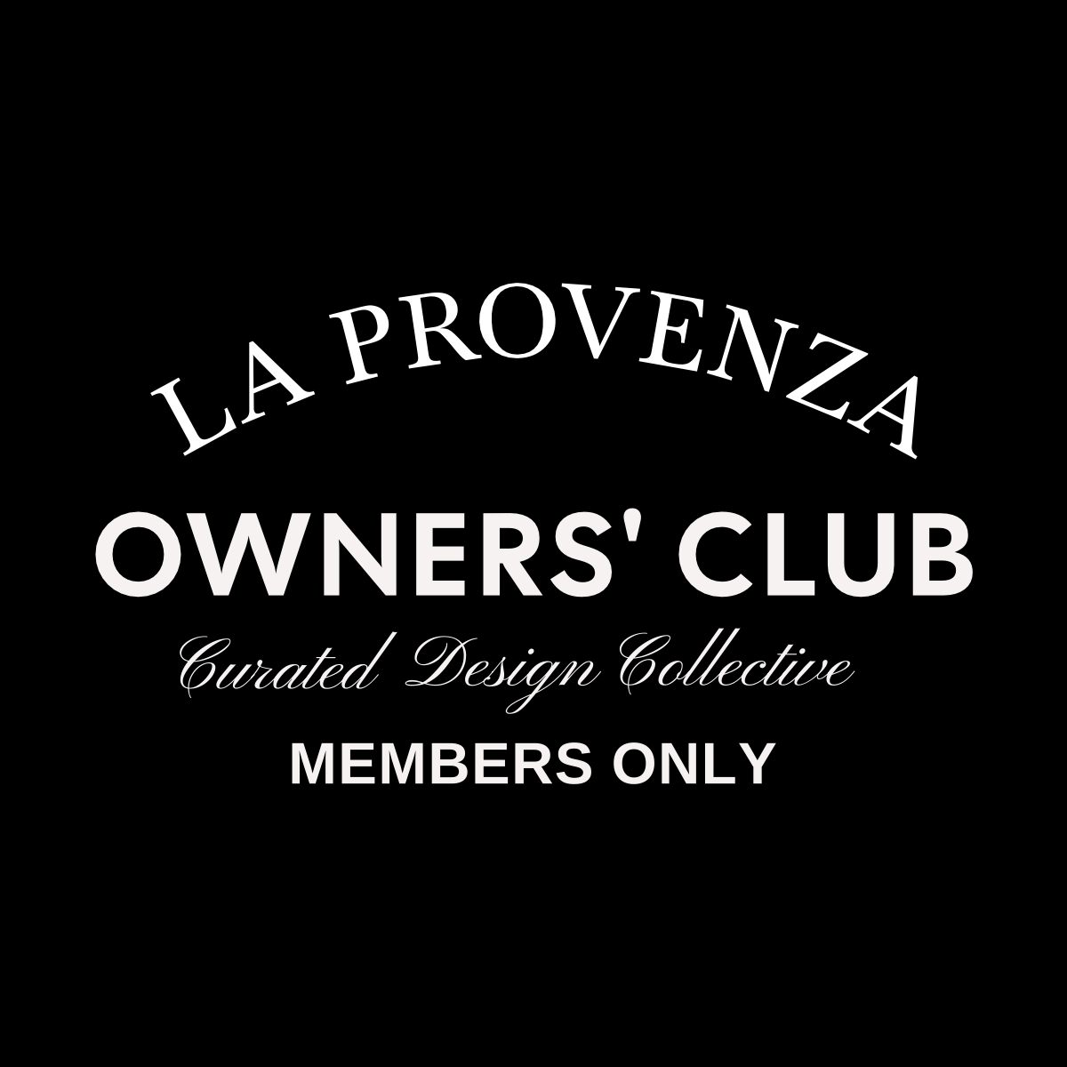 T - SHIRT LA PROVENZA OWNERS’ CLUB CLASSIC BLACK - LA PROVENZA